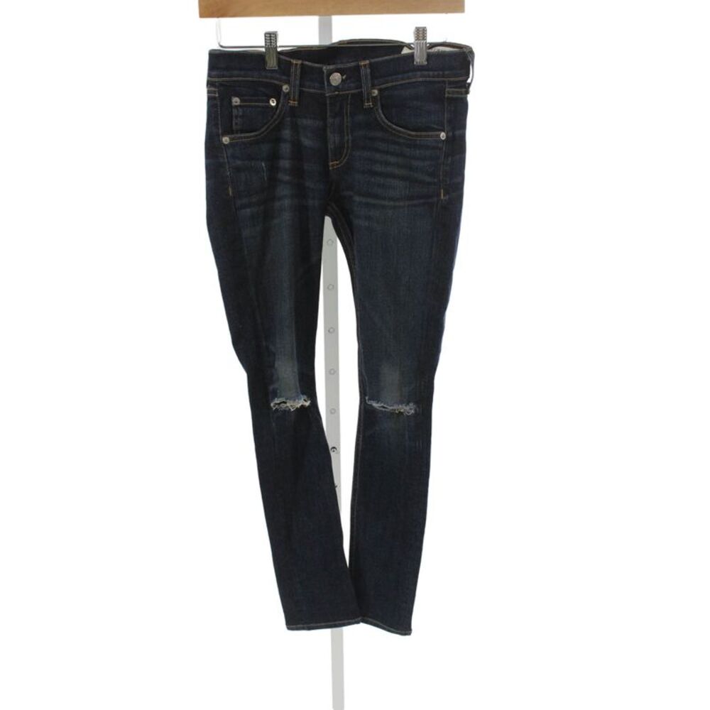 Rag & Bone Jean Womens Skinny Jeans Blue Low Rise Size 24